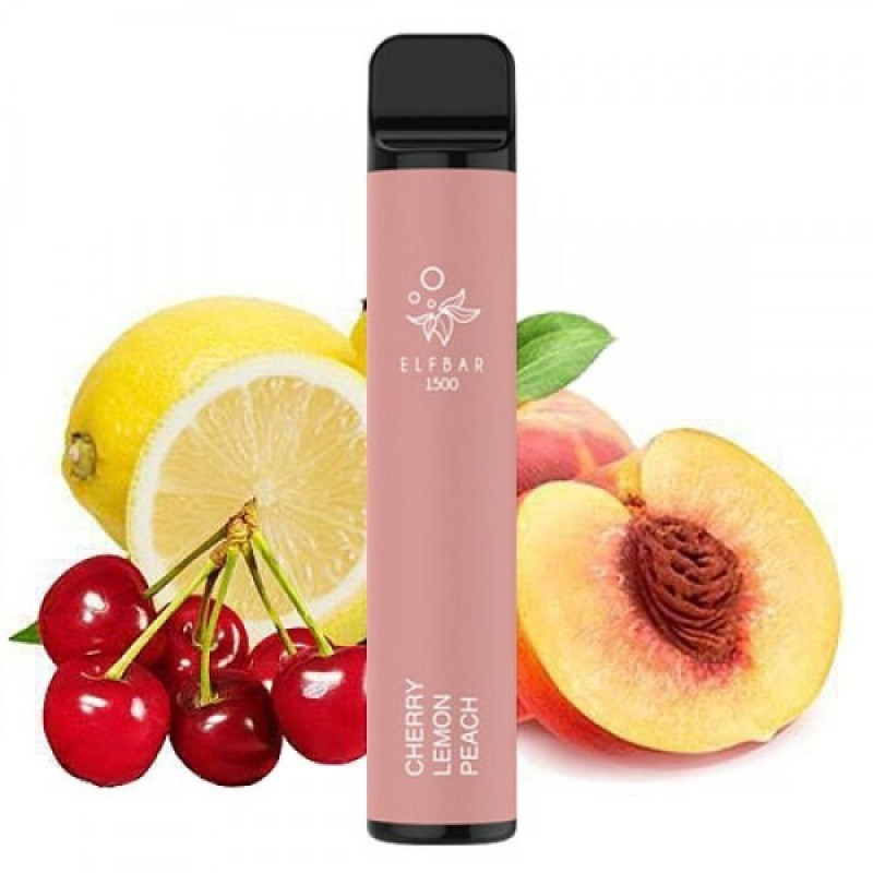 ELF BAR 1500 Cherry Lemon Peach 5% ...