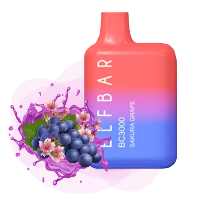 Elf Bar BC3000 5% Sakura Grape (сакура с виноградом) Перезаряжаемый