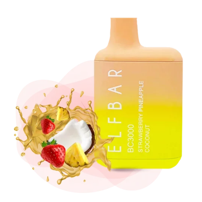 Elf Bar BC3000 5% Strawberry Pineapple Coconut (клубника ананас кокос) Перезаряжаемый