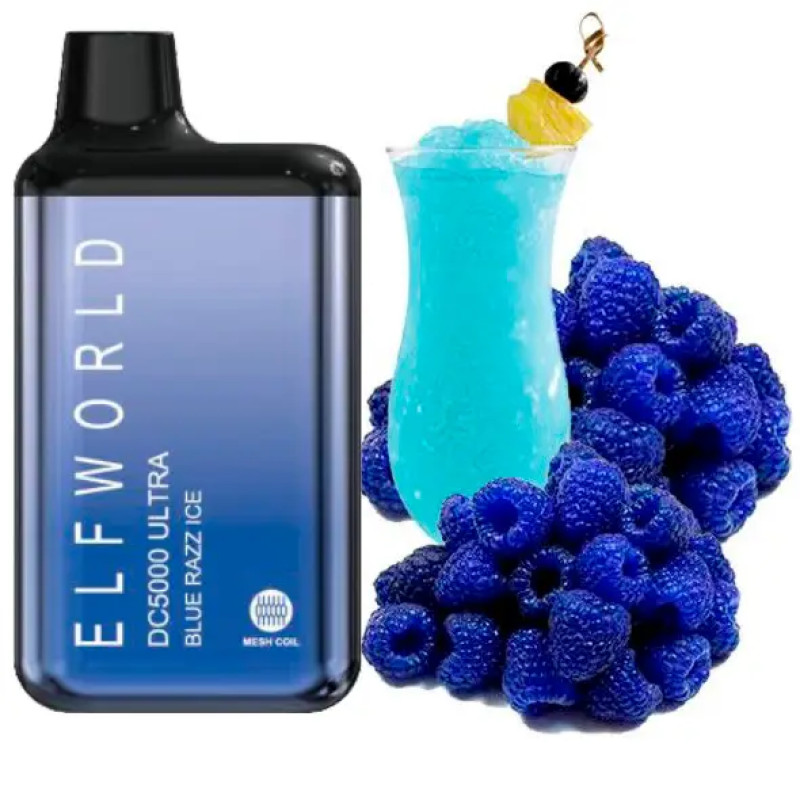 Elf Bar World 5000 Blue Razz Ice