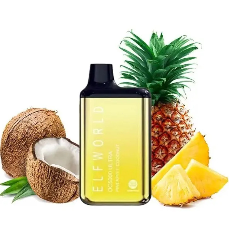 Elf Bar World 5000 Pineapple Coconut - Ананас и кокос