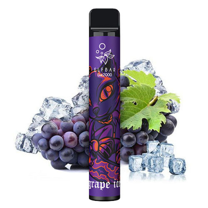 Одноразовая pod-система Elf Bar 1200 mAh‌ 2000 Puff Grape Ice Lux 5%