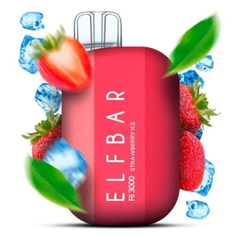 Одноразка Elf Bar Strawberry Ice (Клубника Лед) RI 3000