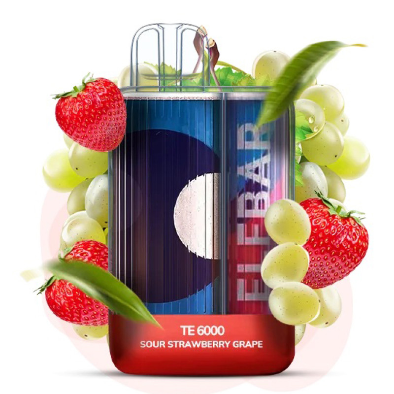 Elf Bar TE6000 Кислая Клубника Виноград (Sour Strawberry Grape)